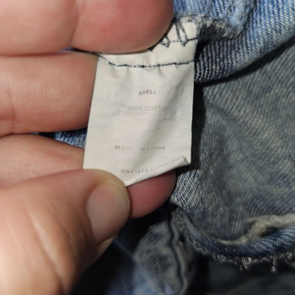 Superdown Denim Moto Jacket Size Large Vintage 80s Bleached Denim Look - Picture 7 of 8